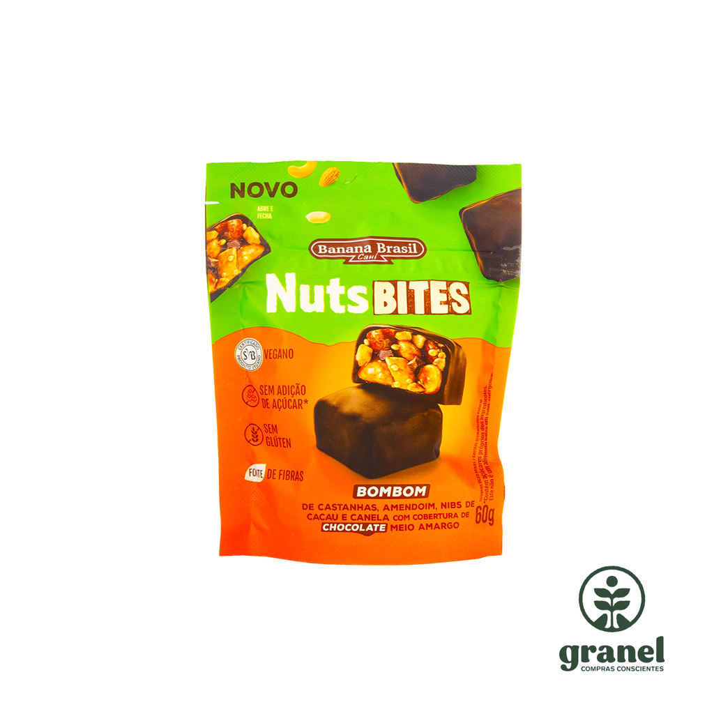 Bombones de frutos secos sin azúcar Nutsbites 60g