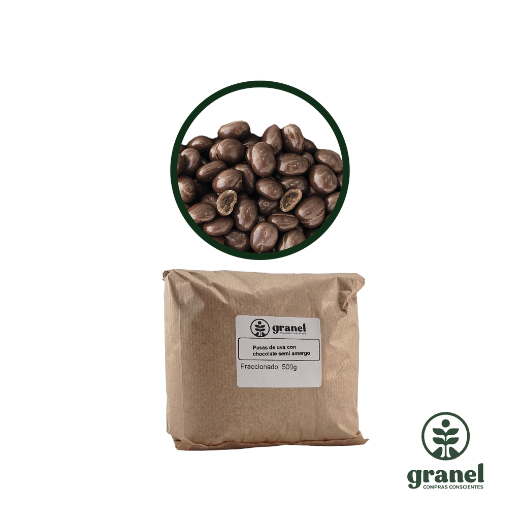 Pasas de uva con chocolate semi amargo 500g