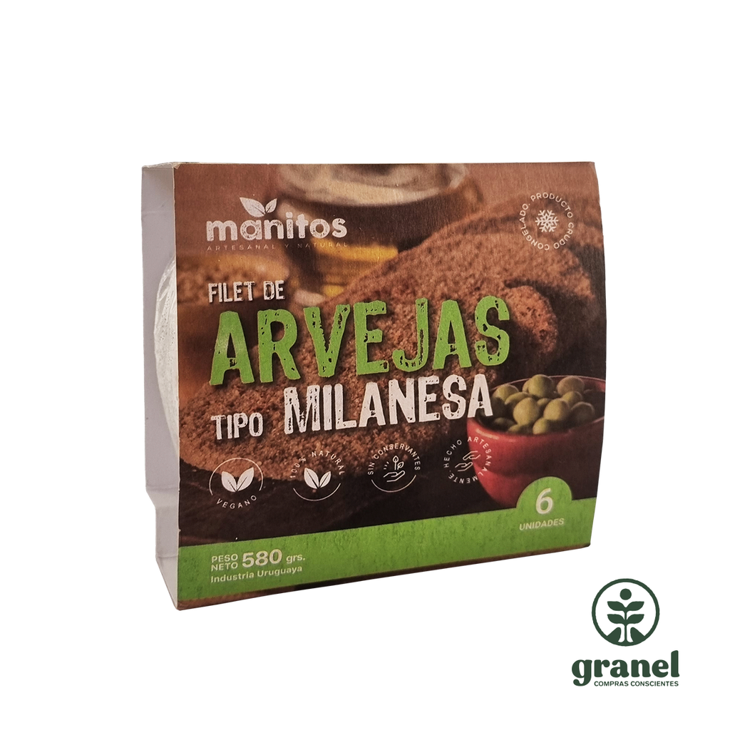 Filetes tipo milanesa Manitos congelados 6 unidades